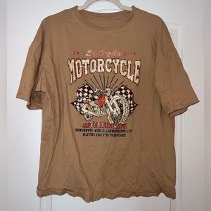 Oversized tan t-shirt